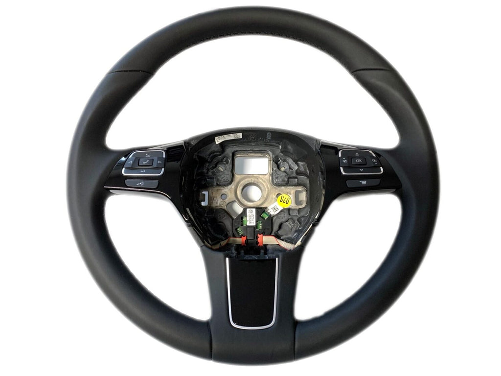NEW OE STEERING WHEEL BLACK LEATHER VW TOUAREG 7P 2010 - 7P6419091-0