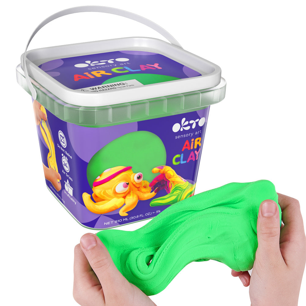 School supplies  Air Dry Modeling Clay GREEN 900 ml