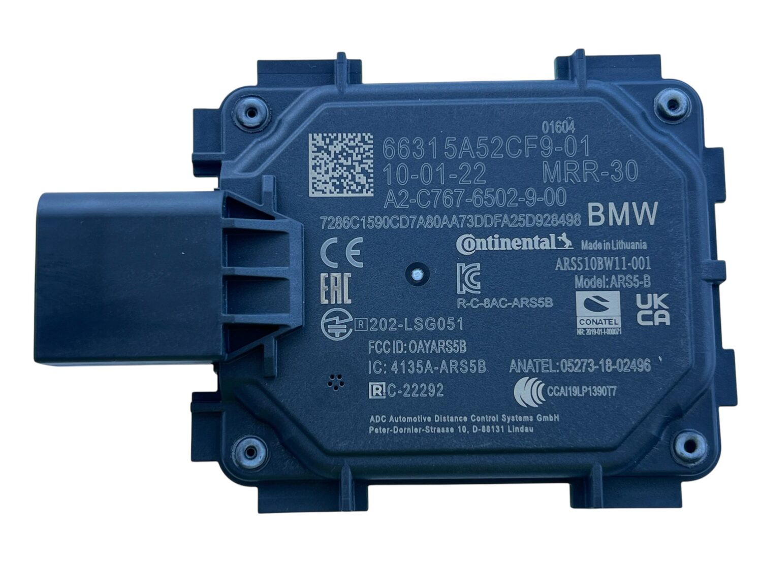 NOWY ORYGINALNY RADAR ACC BMW 66315A52CF9-01 MMR-30 5 G60 7 i7 G70 2 U06 Serie X U11 X1 / X2 iX I20 U06 U11 G05 G06 G07 - 5A52CF9-0
