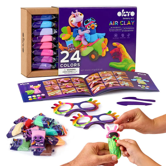 Air Dry Clay Set – 24 Colours