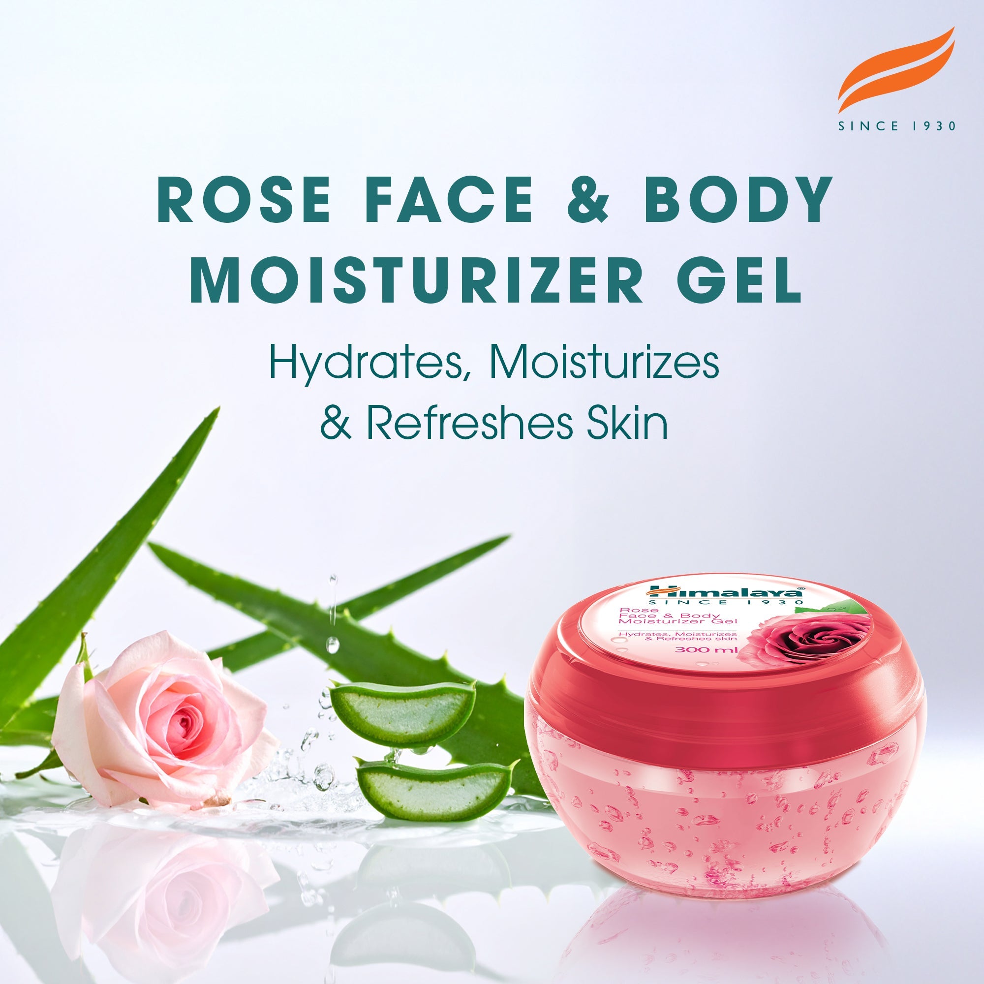 Himalaya Rose Face & Body Moisturizer Gel - 300ml-1