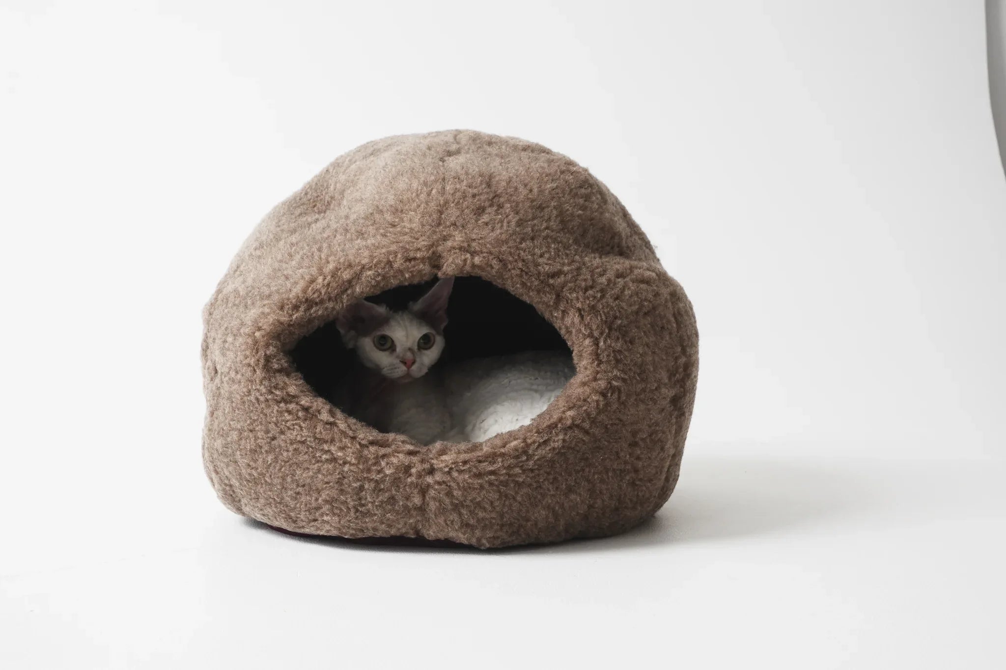 Nest Natural Woolen Pet Bed - Beige-3
